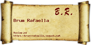 Brum Rafaella névjegykártya
